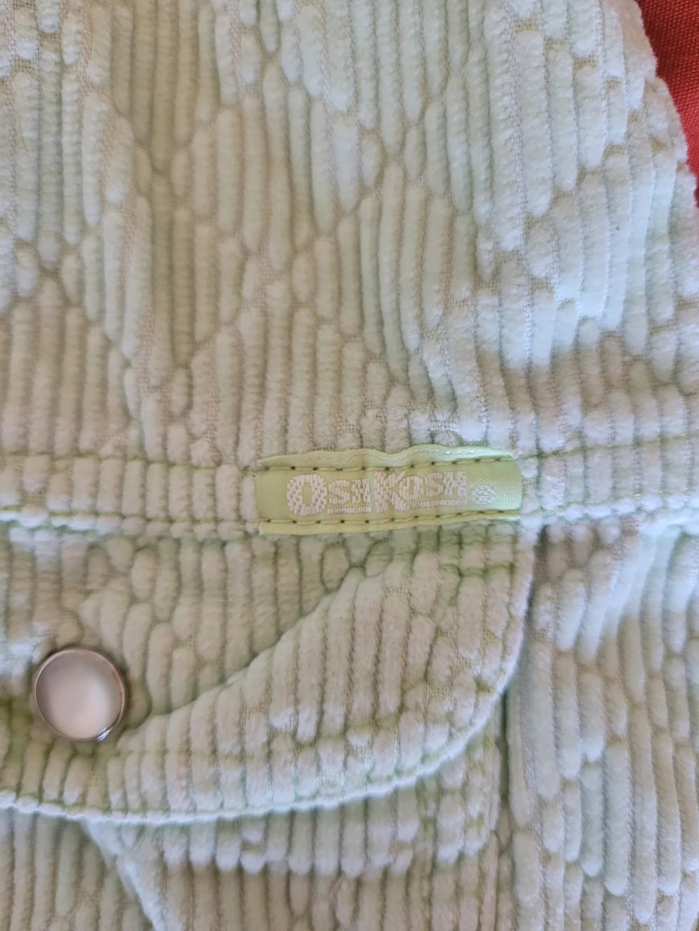 Kids Sleeveless Corduroy Dress - Light Green
